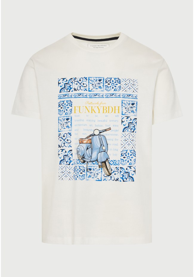 Ανδρικό βαμβακερό t-shirt με τύπωμα