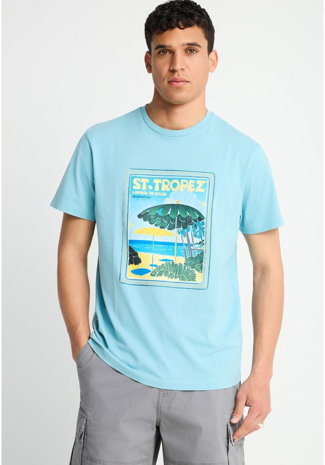 Men's cotton t-shirt with print