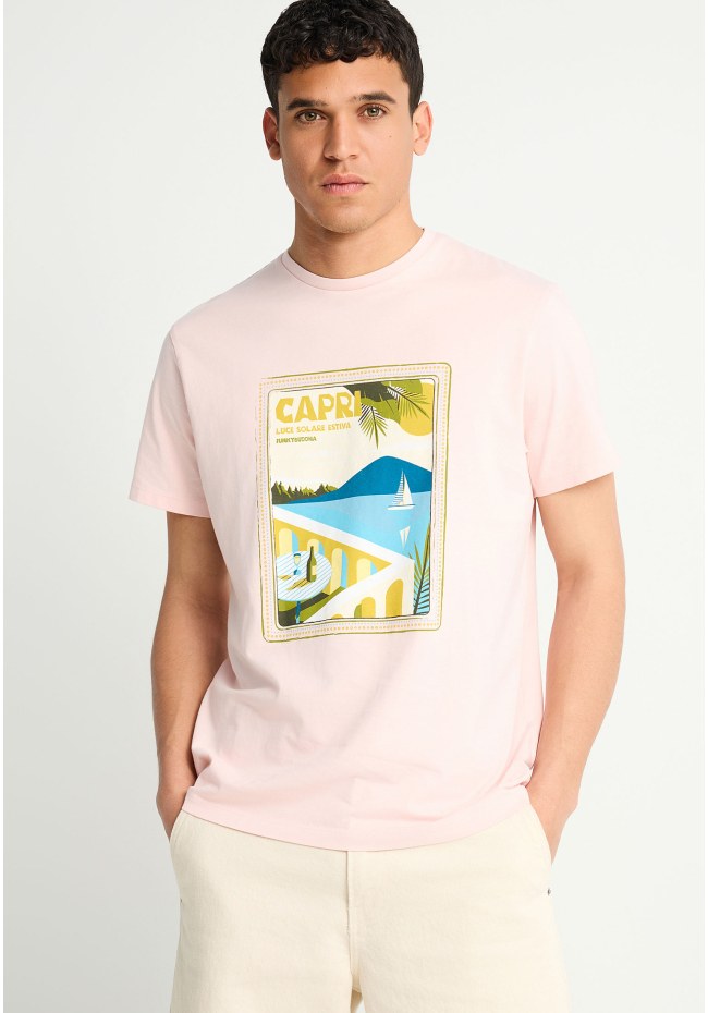 Men's cotton t-shirt with print