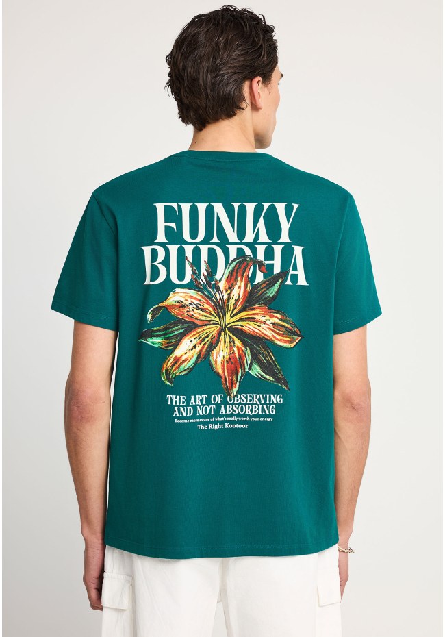 Men's cotton t-shirt with print on the back