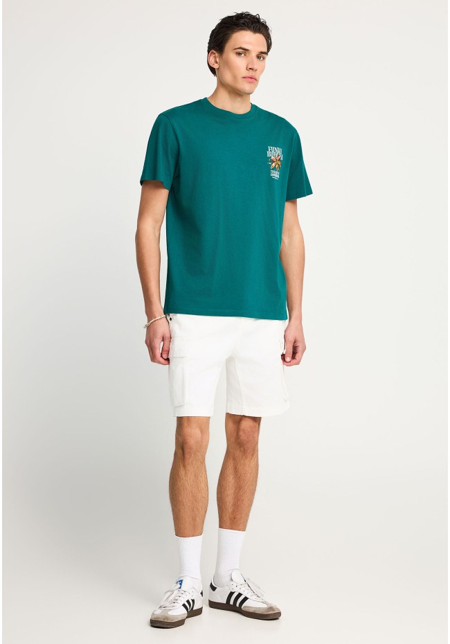 Men's cotton t-shirt with print on the back