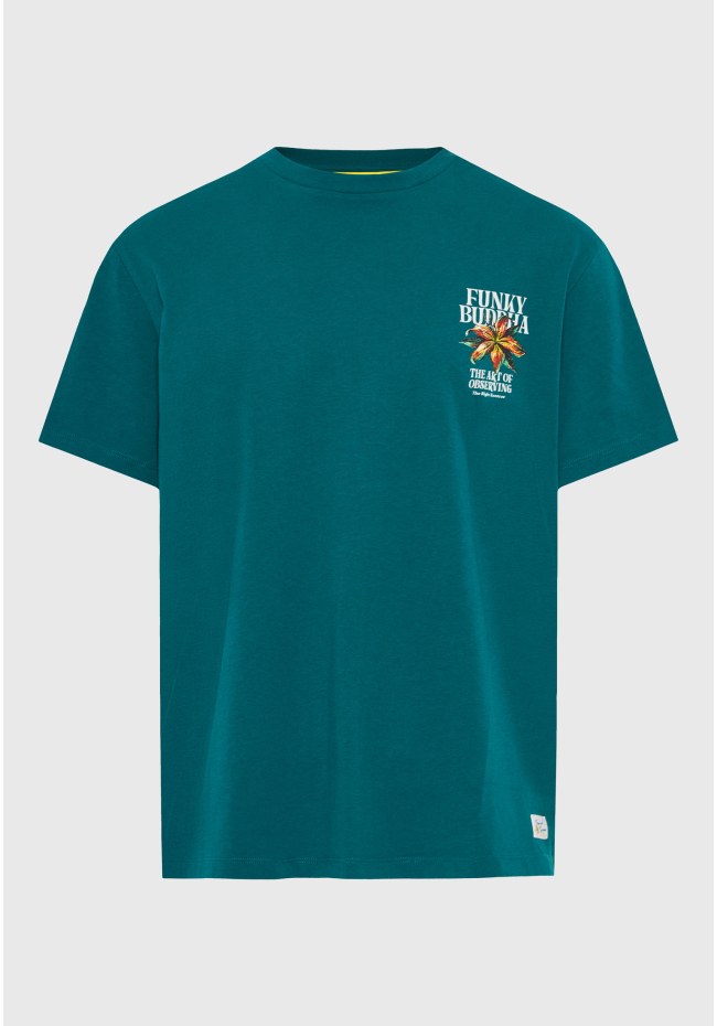 Men's cotton t-shirt with print on the back