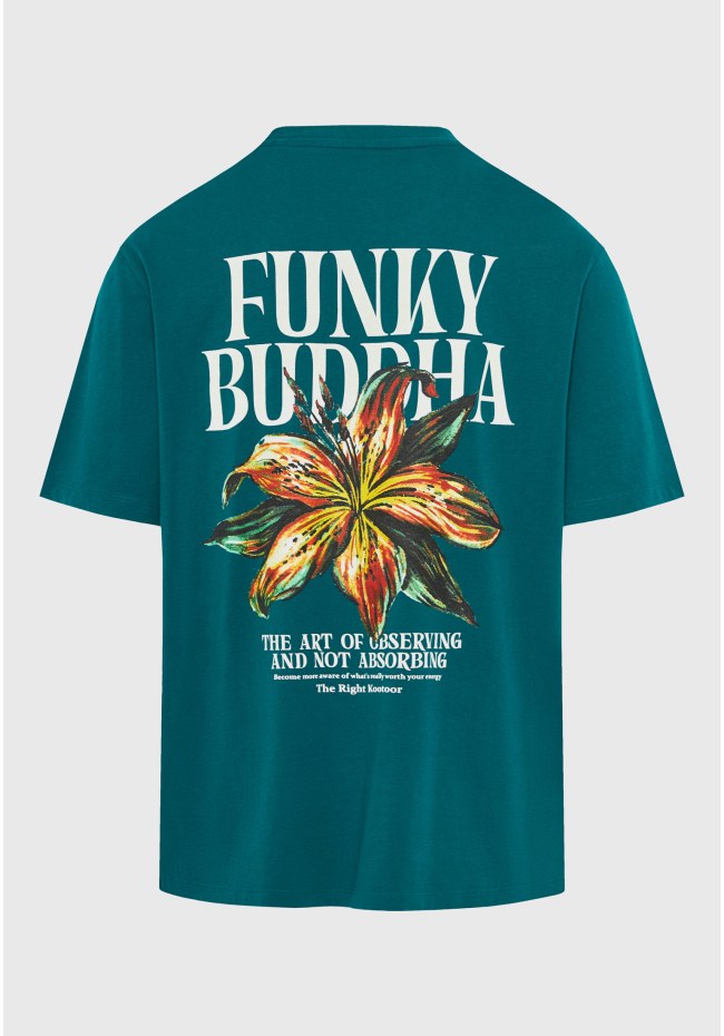 Men's cotton t-shirt with print on the back