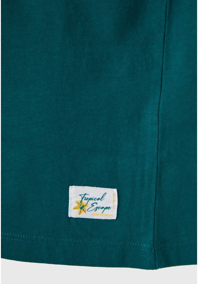 Men's cotton t-shirt with print on the back