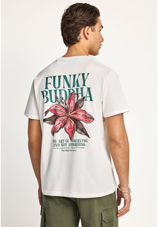 Men's cotton t-shirt with print on the back