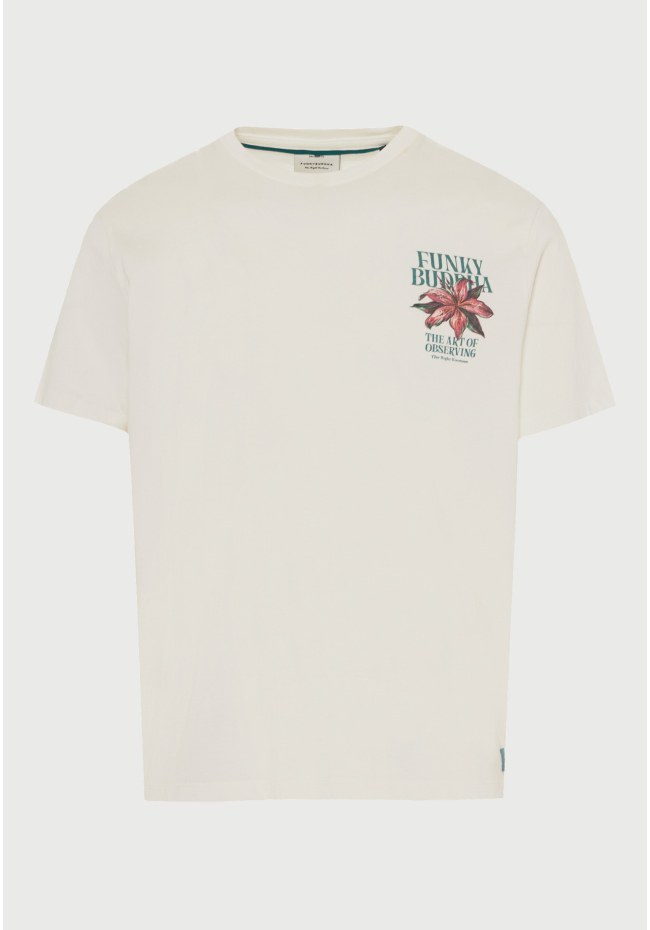 Men's cotton t-shirt with print on the back
