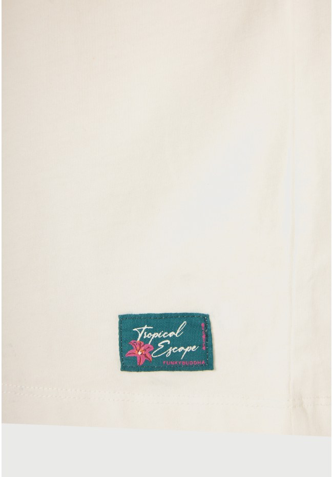 Men's cotton t-shirt with print on the back