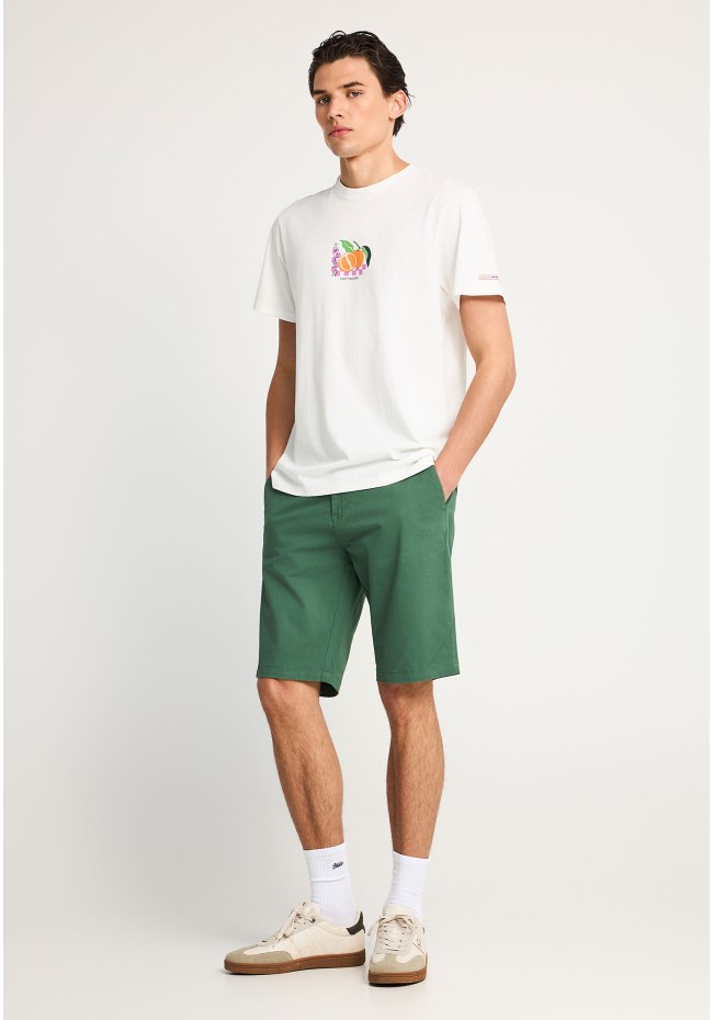 Men's cotton t-shirt with print on the back