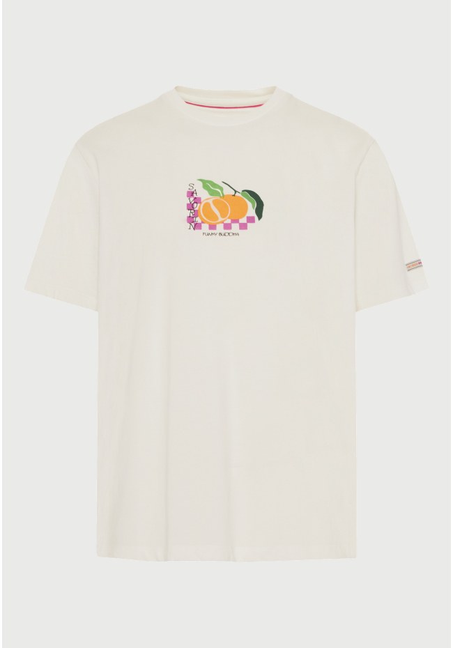 Men's cotton t-shirt with print on the back