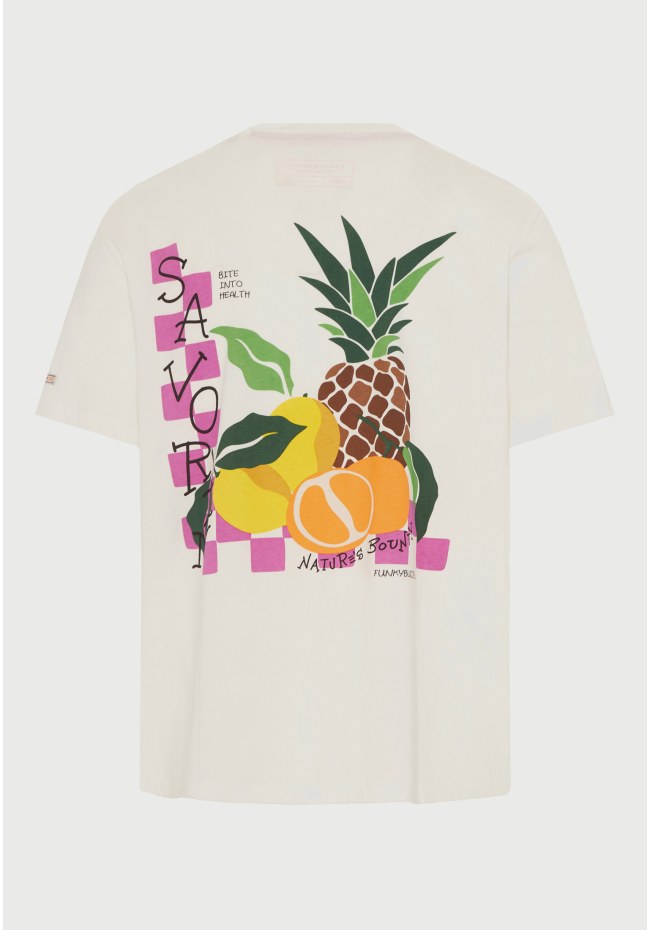 Men's cotton t-shirt with print on the back