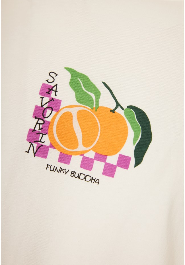 Men's cotton t-shirt with print on the back