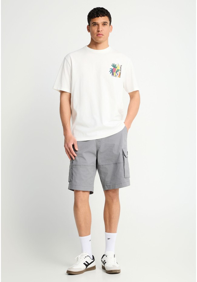 Ανδρικό relaxed t-shirt με τύπωμα στην πλάτη