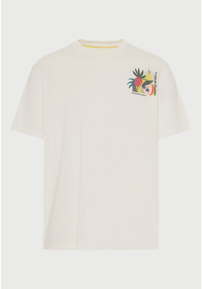Ανδρικό relaxed t-shirt με τύπωμα στην πλάτη