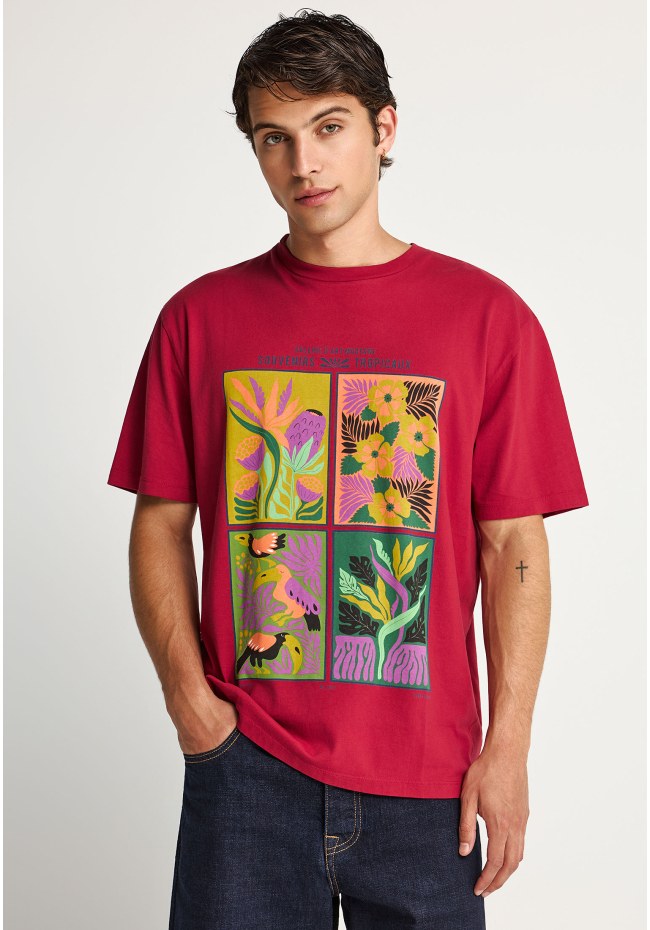 Ανδρικό relaxed t-shirt με τύπωμα