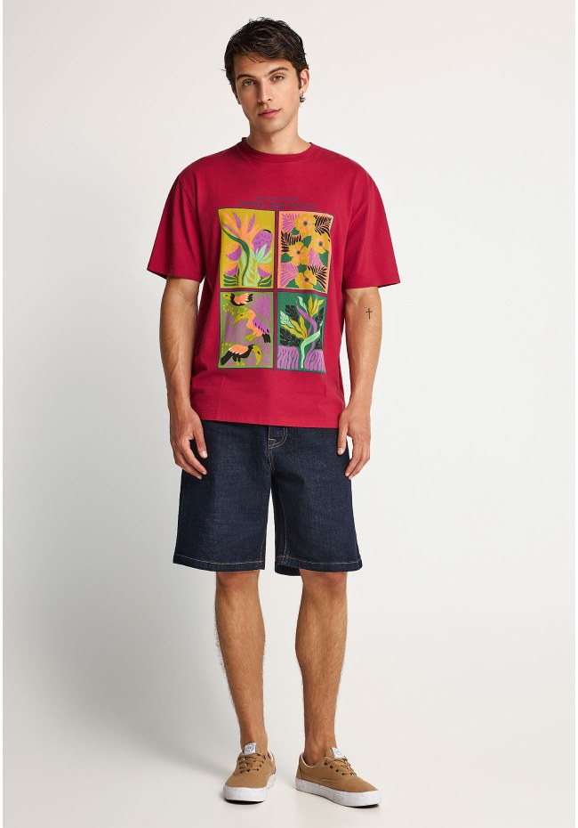 Ανδρικό relaxed t-shirt με τύπωμα