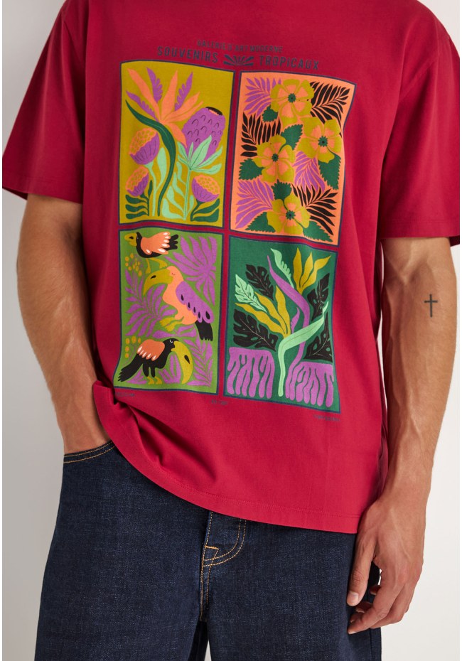 Ανδρικό relaxed t-shirt με τύπωμα