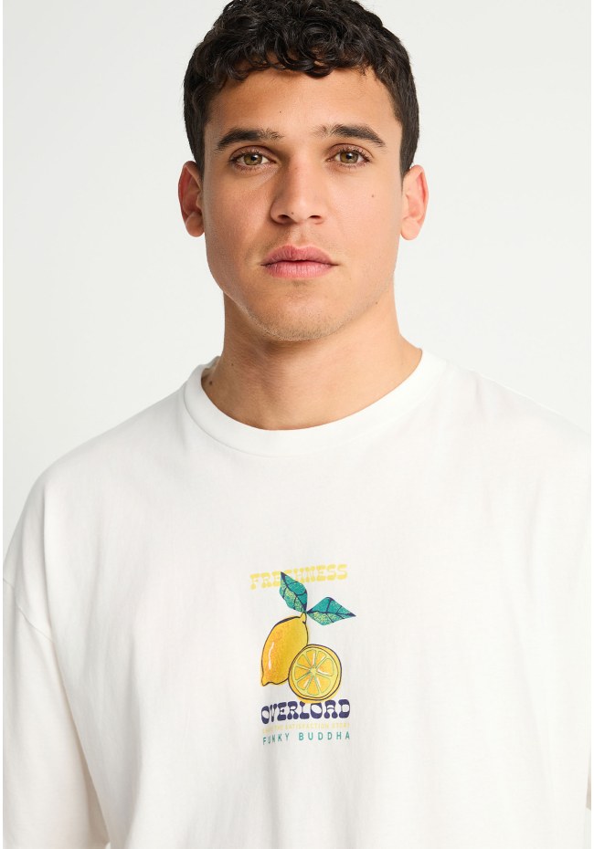 Ανδρικό oversized t-shirt με τύπωμα στην πλάτη