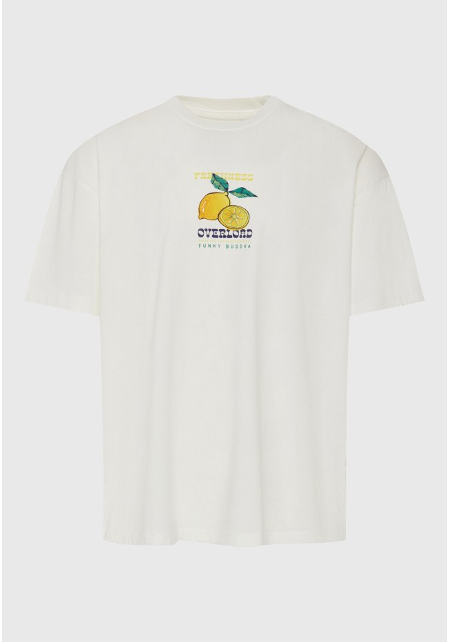Ανδρικό oversized t-shirt με τύπωμα στην πλάτη
