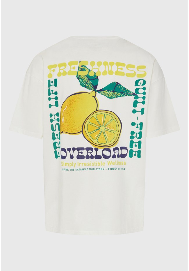 Ανδρικό oversized t-shirt με τύπωμα στην πλάτη