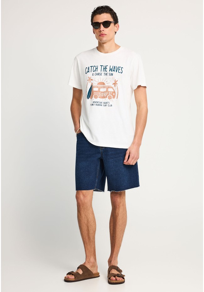 Ανδρικό βαμβακερό t-shirt με τύπωμα