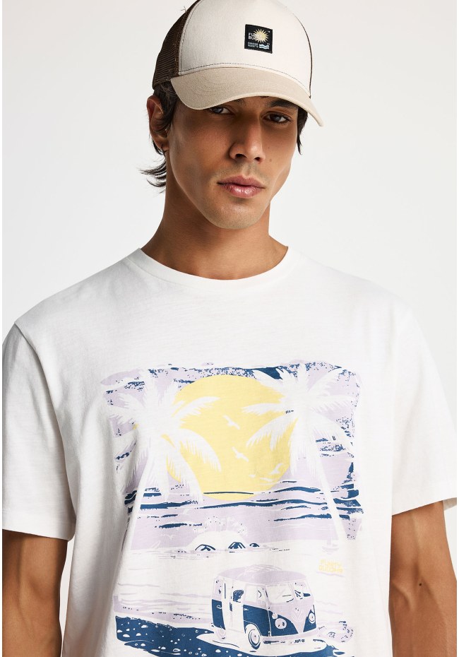 Men's cotton t-shirt with print