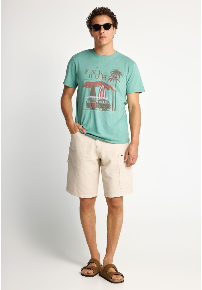 Ανδρικό βαμβακερό t-shirt με τύπωμα