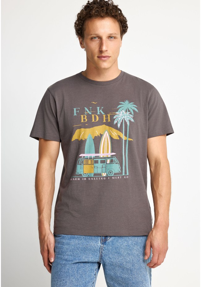 Ανδρικό βαμβακερό t-shirt με τύπωμα