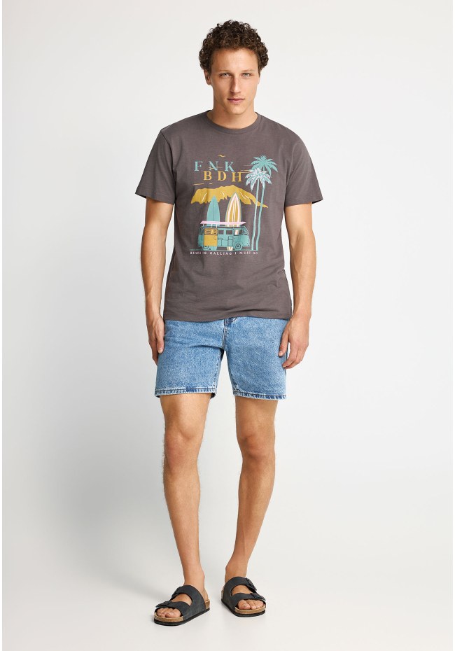 Ανδρικό βαμβακερό t-shirt με τύπωμα