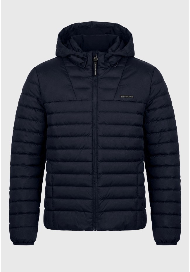 Men's hooded quilted jacket traveller