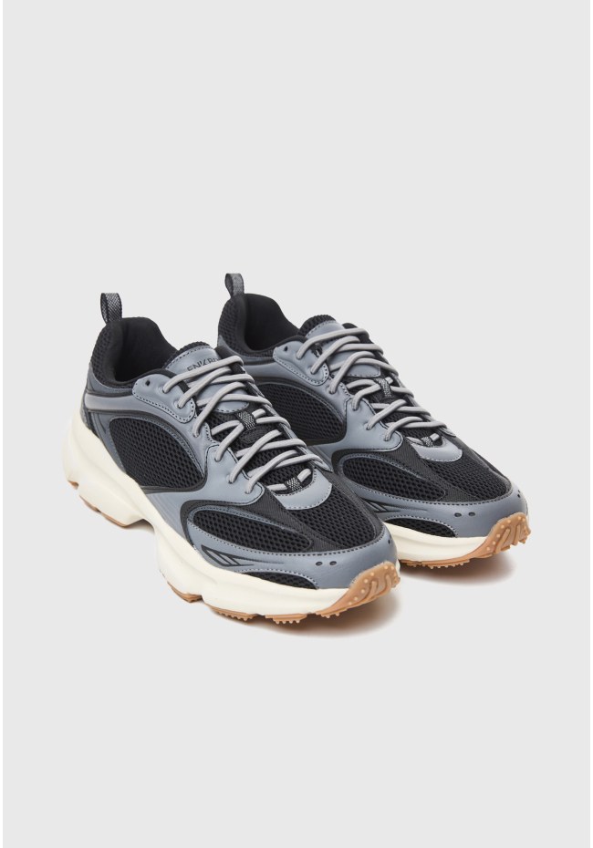 Ανδρικά retro sneakers με mesh και chunky σόλα