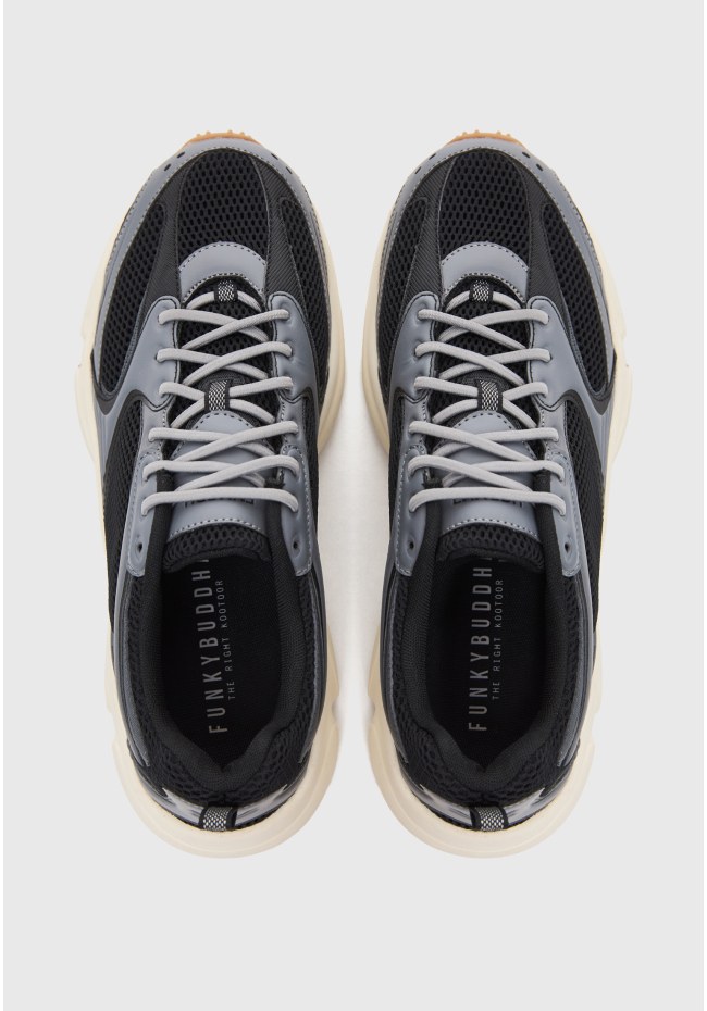 Ανδρικά retro sneakers με mesh και chunky σόλα