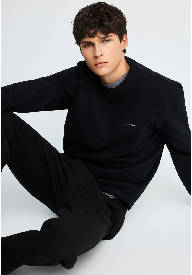 Men's cotton-blend straight leg sweatpants