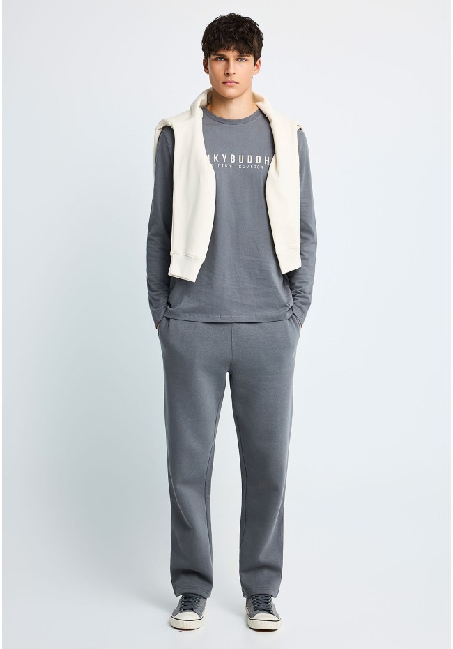 Men's cotton-blend straight leg sweatpants