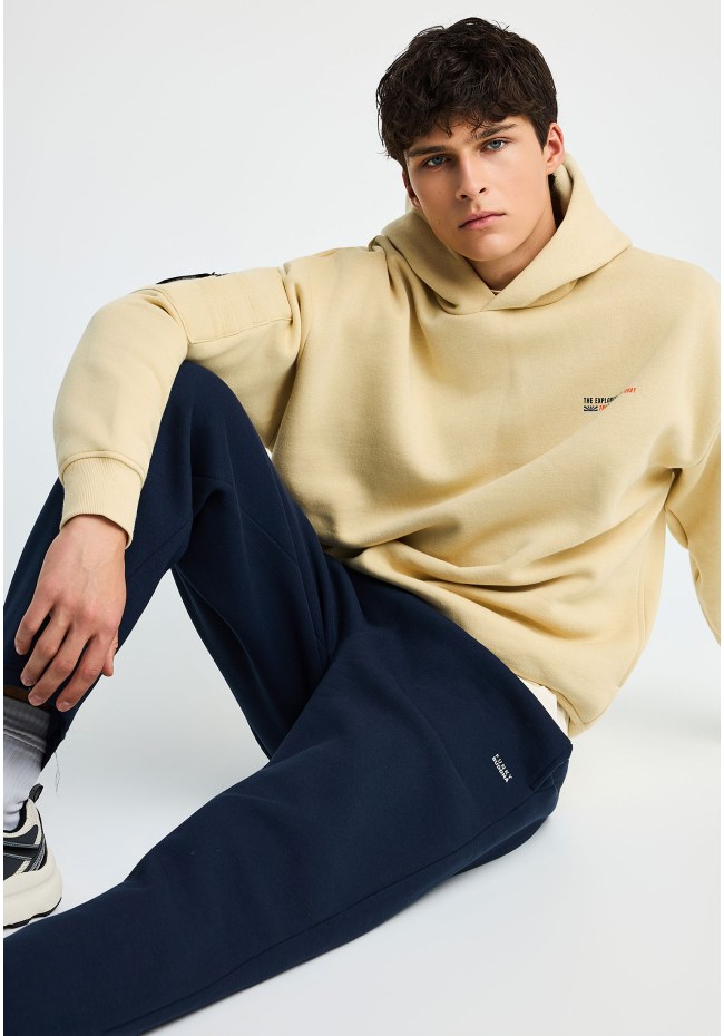 Men's cotton-blend straight leg sweatpants