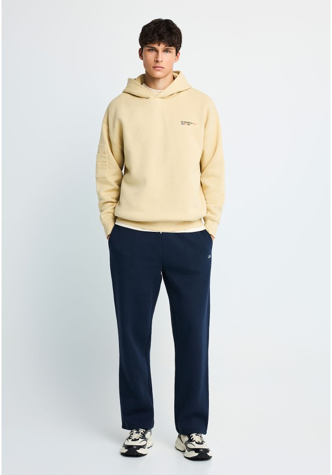 Men's cotton-blend straight leg sweatpants