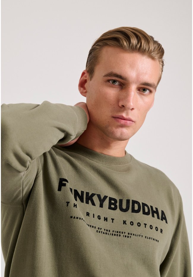 Relaxed fit φούτερ με Funky Buddha τύπωμα