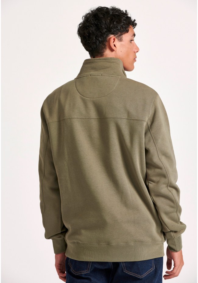 Relaxed fit half-zip φούτερ με branded τύπωμα