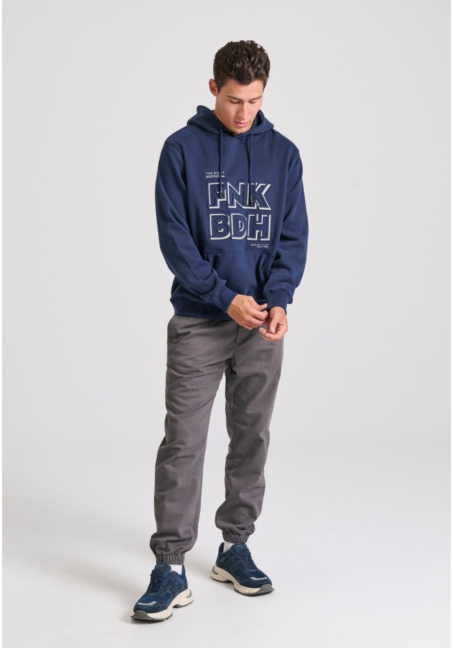 Relaxed fit φούτερ με embossed τύπωμα στο στήθος