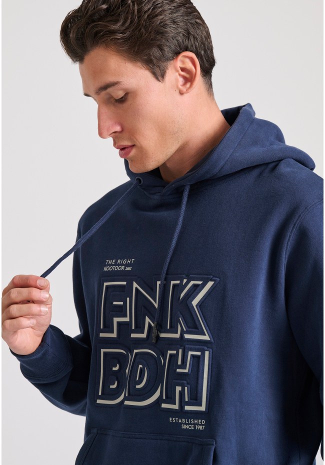 Relaxed fit φούτερ με embossed τύπωμα στο στήθος