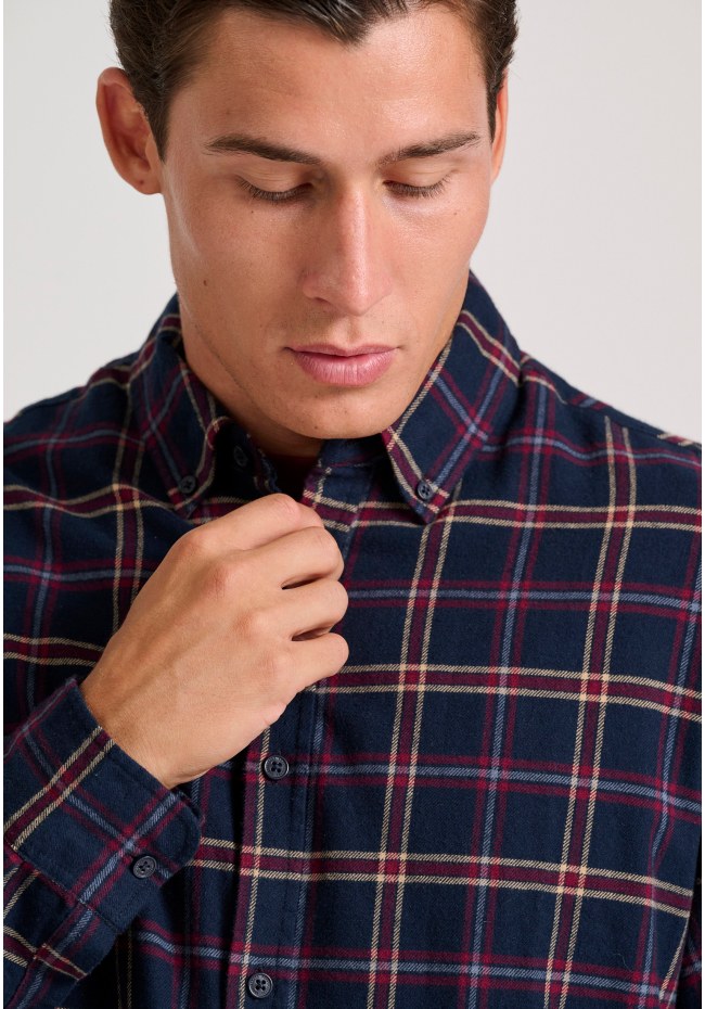 Ανδρικό καρό flannel πουκάμισο