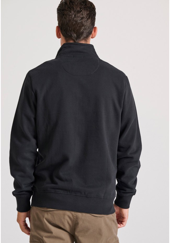 Men's turtle neck zip-up cardigan