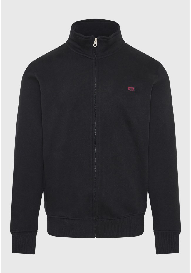 Men's turtle neck zip-up cardigan