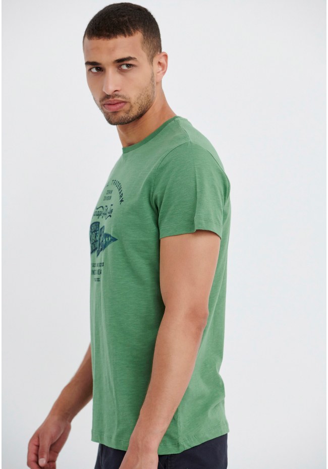 Βαμβακερό t-shirt με τύπωμα Garage 55