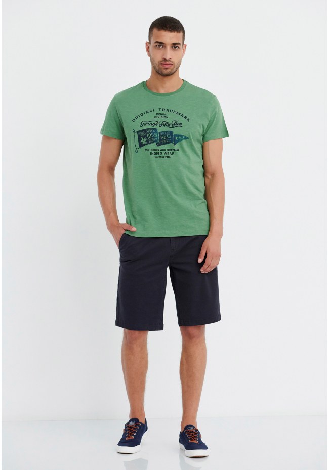 Βαμβακερό t-shirt με τύπωμα Garage 55