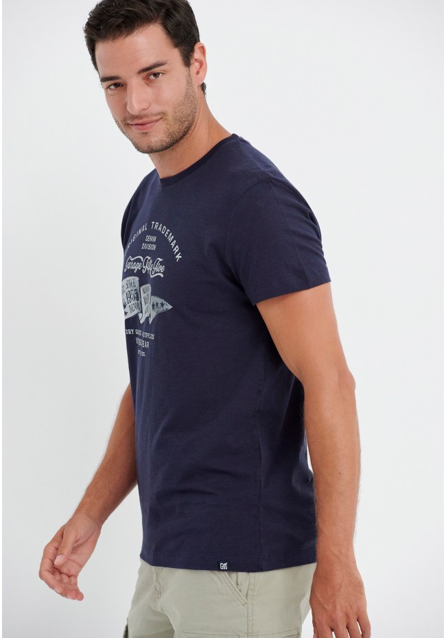 Βαμβακερό t-shirt με τύπωμα Garage 55
