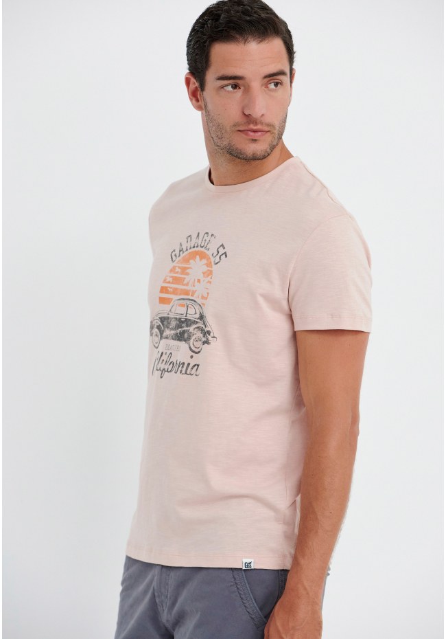 Βαμβακερό t-shirt με τύπωμα Garage 55