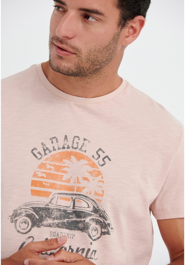 Βαμβακερό t-shirt με τύπωμα Garage 55