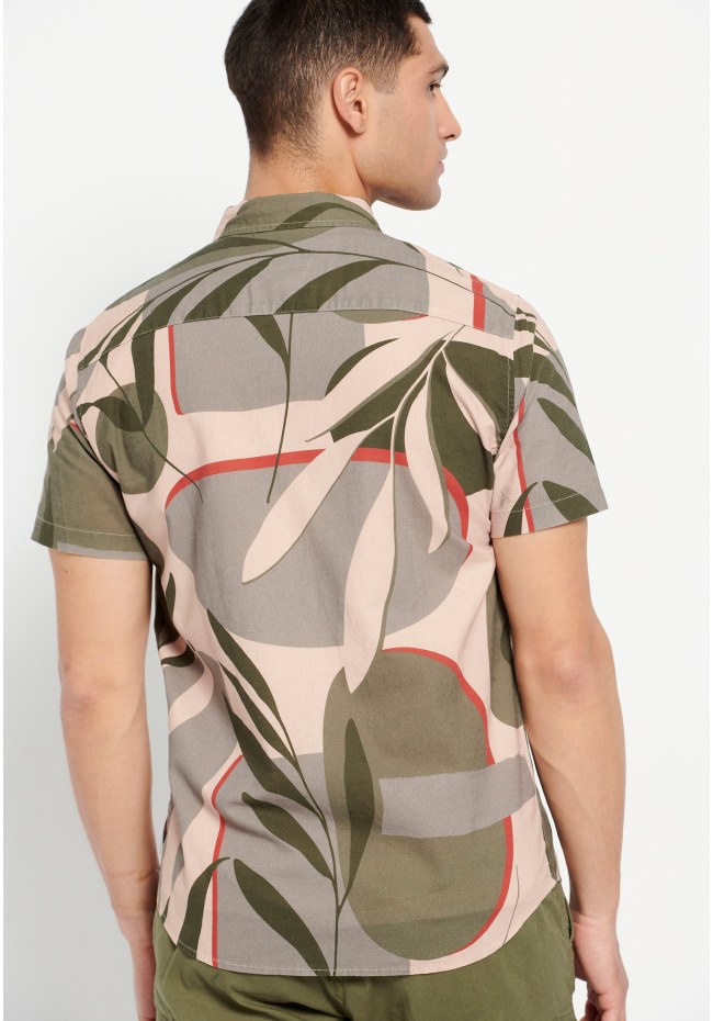 All over printed linen blend shirt Garage 55