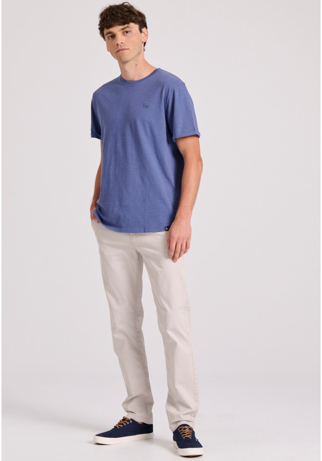 Βαμβακερό t-shirt με κεντημένο logo Garage 55