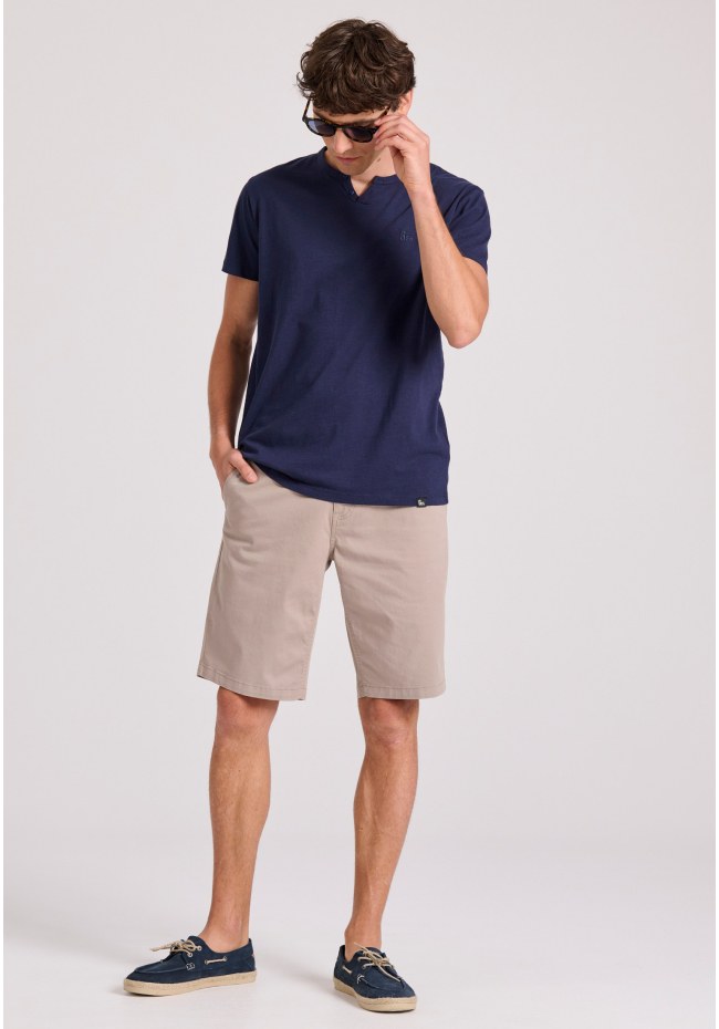 T-shirt με λαιμό henley Garage 55